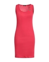 Mangano Woman Short Dress Red Size 8 Cotton