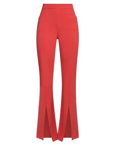 Caractere Caractère Woman Pants Red Size 8 Viscose, Nylon, Elastane
