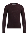 Drumohr Man Sweater Burgundy Size 40 Virgin Wool, Cashmere, Polyamide In Red