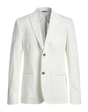 GREY DANIELE ALESSANDRINI GREY DANIELE ALESSANDRINI MAN BLAZER WHITE SIZE 42 COTTON, ELASTANE