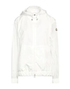 Moncler Woman Jacket White Size 4 Polyamide In White