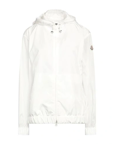Moncler Woman Jacket White Size 4 Polyamide In 34 Silk White