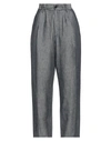 People (+)  Woman Pants Navy Size 26 Cotton, Linen In Navy Blue