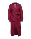 Pink Memories Woman Cardigan Garnet Size 4 Acrylic, Mohair Wool, Polyamide, Wool In Red