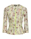 Elisabetta Franchi Woman Blazer Light Green Size 4 Viscose, Polyamide, Polyester In Green