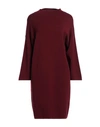 Soallure Woman Mini Dress Burgundy Size M Viscose, Polyester In Red