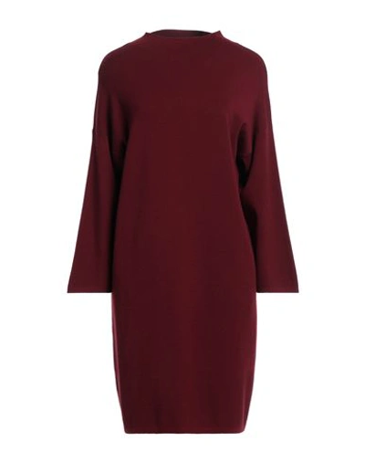 Soallure Woman Mini Dress Burgundy Size M Viscose, Polyester In Red