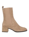 MARIAN MARIAN WOMAN ANKLE BOOTS BEIGE SIZE 7 SOFT LEATHER