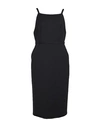 BA&SH BA & SH WOMAN MIDI DRESS BLACK SIZE 3 COTTON, VISCOSE