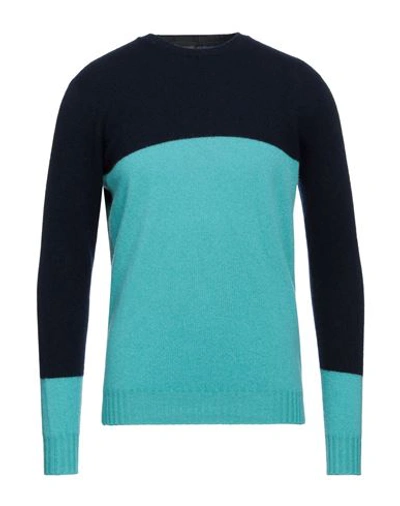 Drumohr Man Sweater Midnight Blue Size 44 Cashmere In Blue