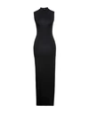 Mangano Woman Long Dress Black Size 8 Cotton