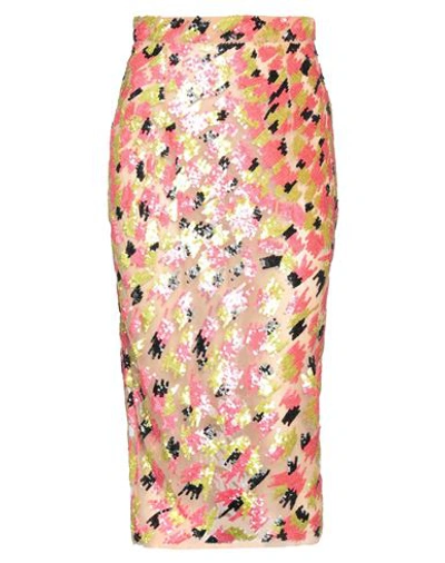 Elisabetta Franchi Woman Midi Skirt Beige Size 4 Polyamide