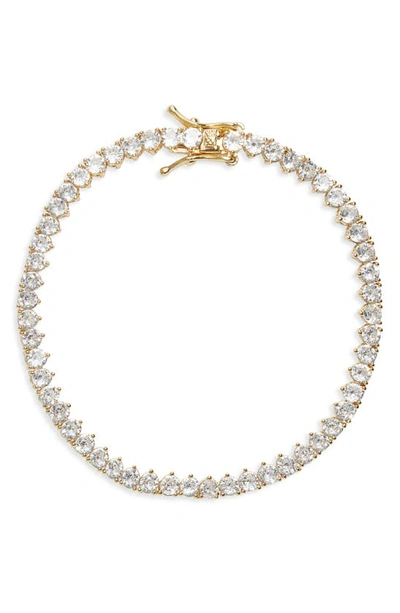 Shymi Round Cubic Zirconia Tennis Bracelet In Gold