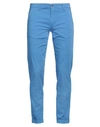 Moro Man Pants Azure Size 32 Cotton, Elastane In Blue
