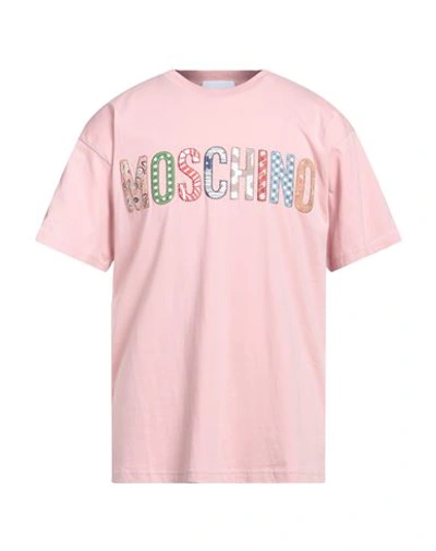 Moschino Man T-shirt Pink Size Xl Cotton In Pink