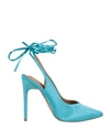 Vivian Woman Pumps Azure Size 10 Textile Fibers In Blue