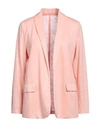 Majestic Filatures Woman Blazer Salmon Pink Size 1 Viscose, Elastane