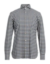 Luigi Borrelli Napoli Man Shirt Midnight Blue Size 17 Cotton