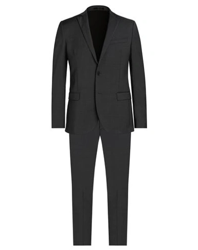 Manuel Ritz Man Suit Lead Size 46 Virgin Wool In Grey