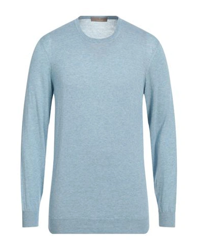 Cruciani Man Sweater Sky Blue Size 42 Cotton, Cashmere