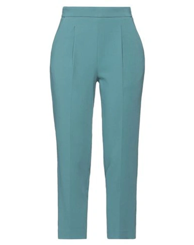 Nora Barth Woman Pants Deep Teal Size 4 Polyester, Acetate, Cotton In Green