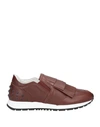 Tod's Woman Sneakers Brown Size 8.5 Leather