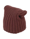 ARAGONA ARAGONA WOMAN HAT COCOA SIZE ONESIZE CASHMERE