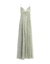 Giovanni Bedin Woman Long Dress Light Green Size 8 Silk