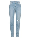 REPLAY REPLAY WOMAN JEANS BLUE SIZE 31W-30L COTTON, ELASTANE