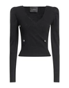 John Richmond Woman Sweater Black Size L Viscose, Polyester, Nylon In Black