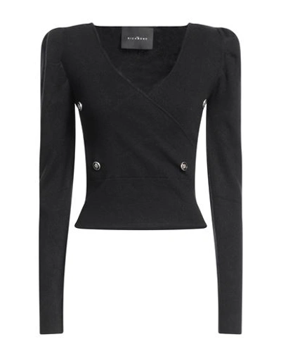 John Richmond Woman Sweater Black Size L Viscose, Polyester, Nylon