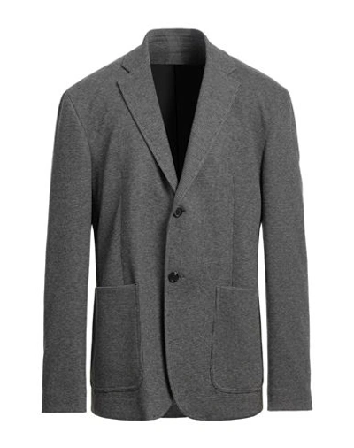 Dondup Man Blazer Grey Size 46 Polyester, Viscose, Polyamide, Elastane In Grey