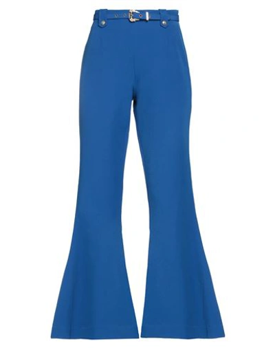 Versace Jeans Couture Woman Pants Bright Blue Size 8 Polyester, Elastane
