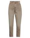 Dr Denim Dr. Denim Woman Denim Pants Khaki Size 32w-30l Cotton In Beige