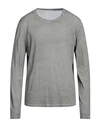 Majestic Filatures Man T-shirt Grey Size L Cotton, Cashmere