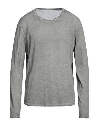 Majestic Filatures Man T-shirt Grey Size L Cotton, Cashmere In Grey