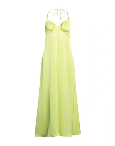 Merci .., Woman Maxi Dress Acid Green Size 6 Polyester