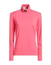 Vtmnts Barcode Long Sleeve Turtleneck Lycra T-shirt In Red