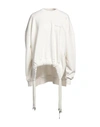 Ambush Woman Sweatshirt Ivory Size Xxs Cotton, Polyester In White