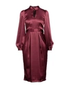 Closet Woman Midi Dress Garnet Size 8 Recycled Polyester, Polyester In Red