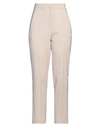 Alma Sanchez Woman Pants Light Grey Size 8 Polyester, Elastane