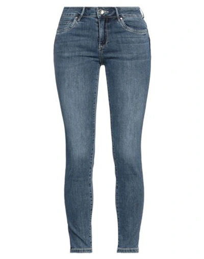 Take-two Woman Jeans Blue Size 29 Cotton, Polyester, Elastane