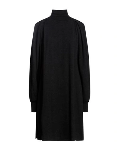 Gentryportofino Woman Midi Dress Black Size 12 Alpaca Wool, Polyamide, Virgin Wool
