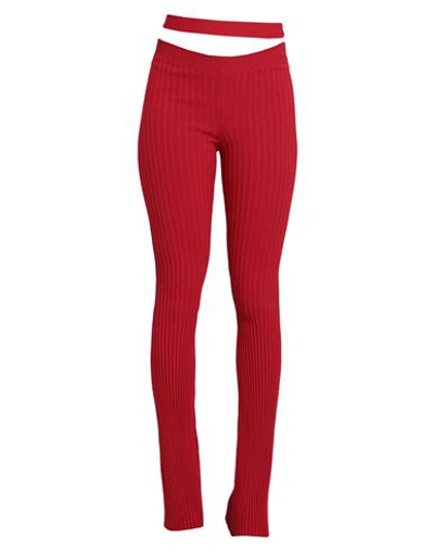 Andreädamo Andreādamo Woman Leggings Red Size M Viscose, Polyester, Polyamide, Elastane