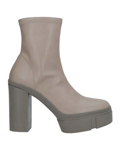 Vic Matie Vic Matiē Woman Ankle Boots Dove Grey Size 8 Textile Fibers