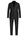 Tombolini Man Suit Steel Grey Size 42 Virgin Wool, Elastane, Viscose In Black