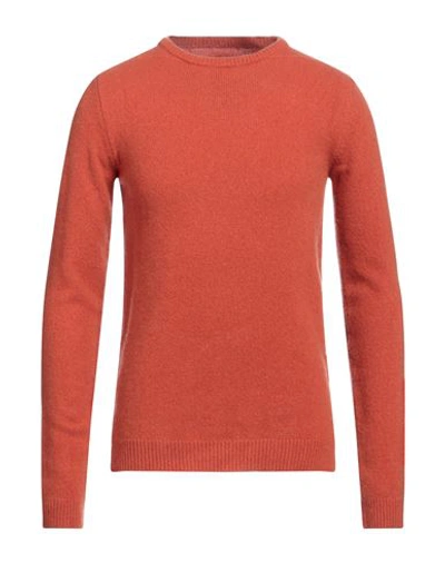 Rick Owens Man Sweater Rust Size L Cashmere, Wool In Red