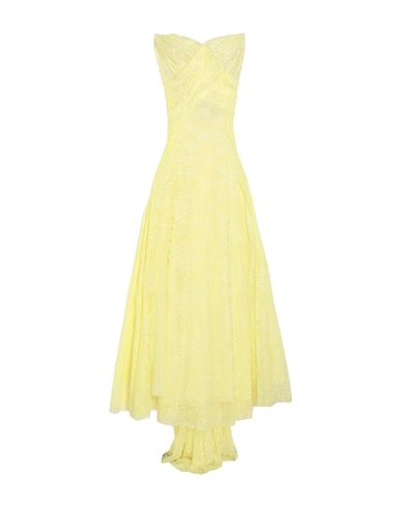 Blumarine Woman Long Dress Yellow Size 6 Polyamide