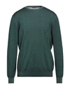 Drumohr Man Sweater Dark Green Size 48 Super 140s Wool