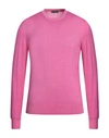 Drumohr Man Sweater Magenta Size 46 Super 140s Wool